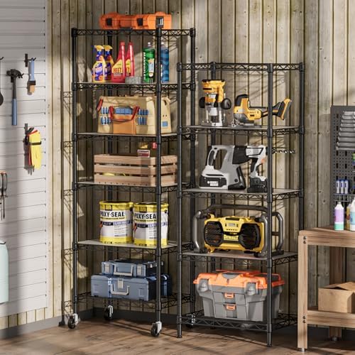 SINGAYE Small Wire 5 Adjustable Shelves Pantry Metal Shelf Floor Organizer - Image 2