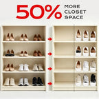 20pcs, Shoe Slots Organizer, Shoe Stacker, Shoe Organizers, Shoe Stackers, White, Double-Layer Wardrobe Stand, Adjustable in Four Layers, Organizer, Organizer, Organizer, Storage - Image 6