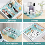 25 PCS Clear Plastic Drawer Organizer, Makeup Organizers and Storage Bins - Image 5