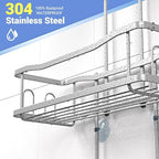 Hanging Shower Caddy Over Shower Head - No Drill Rustproof Shower Rack - Image 3
