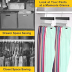 Legging Organizer for Closet, Pants Hangers with Clips | Holds 20 Leggings, Jeans, Hats, Shorts, Socks, 360° Rotating Space Saving Hanging Clothes Organize and Storage 4Pcs - Image 3
