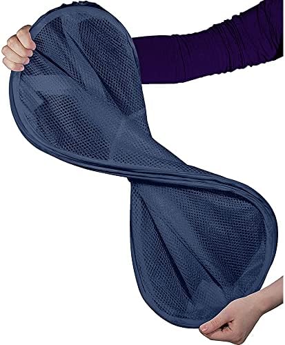 BATTOO Deluxe Strong Mesh Pop up Laundry Hamper Basket with Side Pocket Foldable Hamper for Laundry Room, Bathroom, Kids Room, College Dorm or Travel Navy + Navy - Image 4