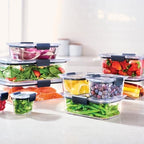 Rubbermaid Brilliance BPA Free Airtight Food Storage Containers with Lids, Set of 4 (4.7 Cup) Ideal for Lunch, Meal Prep, and Leftovers - Image 6