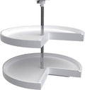 Rev-A-Shelf 2 Tier Pie-Cut Plastic Lazy Susan for Corner Base Cabinets, 28" by Rev-A-Shelf