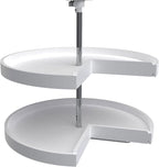 Rev-A-Shelf 2 Tier Pie-Cut Plastic Lazy Susan for Corner Base Cabinets, 28" by Rev-A-Shelf