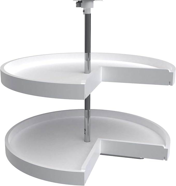 Rev-A-Shelf 2 Tier Pie-Cut Plastic Lazy Susan for Corner Base Cabinets, 28" by Rev-A-Shelf