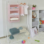 GRANNY SAYS 3-Shelf Hanging Closet Organizer, Foldable Storage, Pink | 33 lb Capacity, No-Sag Support, Keeps Clothes Neat, Folds Flat, Fits RV, Dorm & Small Closets - Image 2