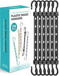 Space Saving Hangers for 144 Clothes, Reinforced Collapsible Hangers | 360° Swivel Hook, Fully Assembled, Hanger Hooks Space Saver for Closet Organizers and Storage, Dorm Room Essentials, Black by Latoxcaa-SpaceMaster