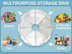 Lazy Susan Organizer for 26''-28'' Diameter Clear Corner Cabinet Storage Bins, Plastic Kitchen Corner Organizer with Handle 1/8 Wedge, Food Safe BPA Free (8 Pack) - Image 6