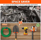 Upgraded Trimmer Rack Wall Mount - 8" Heavy Duty Weed Eater Hanger for Garage Wall, Garden Power Tool Holder Organizer Hooks for Grass Trimmer, Hedge Trimmer, Leaf Blower and Chainsaw, Orange, 1 Pack - Image 4