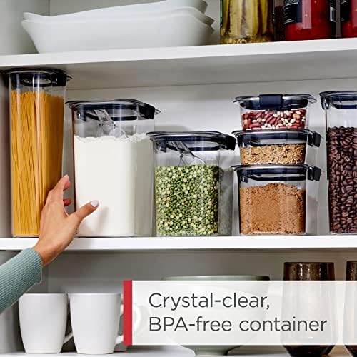 Rubbermaid Brilliance 14-Piece Food Storage Container Set with Scoops Airtight BPA-Free for Kitchen and Pantry Organization - Image 3