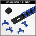 SWANLAKE 9-Piece Premium Socket Holder Organizer Set, 1/4-Inch x 48 Clips, 3/8-Inch x 45 Clips, 1/2-Inch x 36 Clips, Premium Quality Socket Clip Rail Holder - Image 4