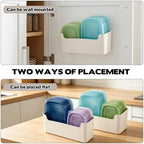 Rainmae 2 Pack Kitchen Cabinet Door Organizer, Lid Organizer Inside Cabinet Wall Mounted Plastic Storage Box Under Sink Door Organizer Lunchbox Lid Container for Kitchen Bathroom Organization - Image 4