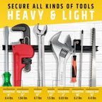 12" Heavy-Duty Magnetic Tool Holders (4 Pack - 48" Total) - Extremely Powerful Magnetic Pull Force to Hold Heavy Tools (Upgraded Version) - Professional Tool Bars/Strips Organizer - Image 5