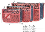 Vercord Purse Organizer Insert for Handbags Bag Organizers Inside Tote Pocketbook Women Nurse Nylon 13 Pockets Pink Leopard Medium - Image 3