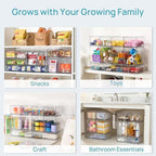 Vtopmart Clear Stackable Storage Drawers Set of 4, Baby Bottle Organizer - Image 7