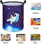 Collapsible Kids Laundry Basket Clothes Hamper, Foldable Storage Organizer Bin, Toy Clothes Storage with Handles for Boys Girls Bedroom, Room Decor Astronaut - Image 6