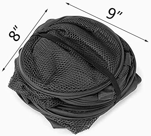 2 pop-up foldable mesh laundry baskets (each with 2 reinforced handles), black + blue… - Image 4