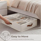 StorageWorks 2-Pack 24-Pair Under Bed Shoe Storage Organizer, Beige - Image 6