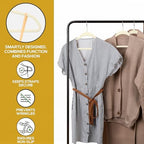 Techzoo 50 Pack New Premium Quality Velvet Hangers Ultra Thin Non Slip Adult Felt Space Saving Hangers for Closet Heavy Duty Coat Pants Jackets Dress Hangers 360° Swivel Hook Hold Upto 10 lbs Ivory - Image 4