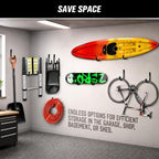 24-piece Heavy Duty Garage Storage Hooks, Bike Hooks for Garage Wall, Utility Garage Hooks, Wall Mount J Hook for Hanging, Large Metal Storage Organizer Tool, Extension Cord Hanger - Image 7