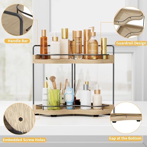 2-Tier Corner Bathroom Counter Organizer, Larger Size - Image 4
