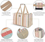 BALEINE Soft 9 Gallon Extra Large Utility Tote, Foldable Reusable Storage Bag (Color Stripe) - Image 5