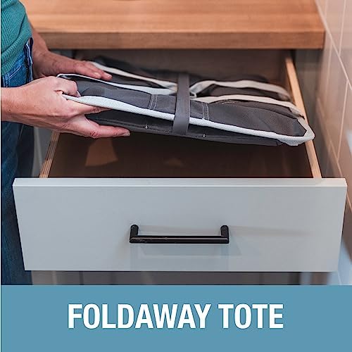 CleverMade Collapsible Fabric Laundry Baskets - Foldable Pop Up Storage Container Organizer Bags - Large Rectangular Space Saving Clothes Hamper Tote with Carry Handles, Pack of 2, Charcoal - Image 5