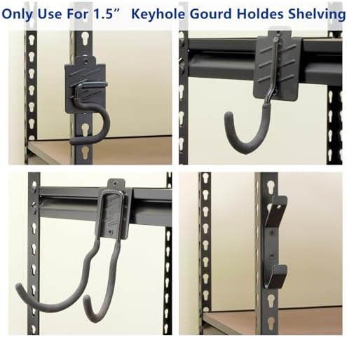 Wallmaster Boltless Shelving Hooks for 1.5 inch Keyhole Shelving Unit 7 Pcs - Image 3