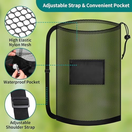 Hoiny Extra Large Soccer Ball Bag, 40"x30" Drawstring Heavy Duty Mesh Net - Image 4