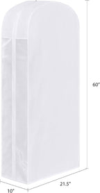 60 Inch Premium Cotton Garment Bag for Hanging Clothes and Storage - Image 2
