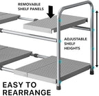 Simple Houseware Under Sink 2-Tier Heavy Duty Expandable Organizer, Silver - Image 4