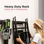 TIDYME Garage Tool Organizer Wall Mount, 48", 3 Racks 6 Hooks, 300 lbs - Image 3