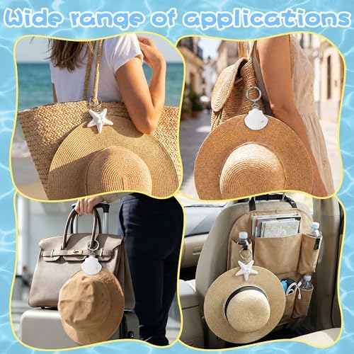 Hat Clip for Travel on Bag Resin Seashell Starfish Hands Free - Image 4