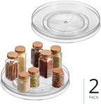 iDesign 11-Inch Round Lazy Susan Organizer, Set of 2, Clear - Image 2