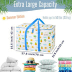 VENO 10 Pack Heavy Duty Moving Bags, Extra Large Storage Bags with Reinforced Handles & Strong Zippers, Foldable & Reusable Moving Box Alternative for Clothes & Dorm Storage - Image 2