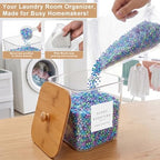 POLRAI 3 Pack Laundry Pod Containers and Dryer Sheet Holder, Laundry Room Organization Storage Containers with Lids and Labels for Detergent Pods Dry Sheet Organizing - Image 6