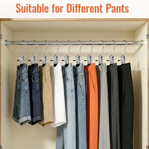 30 Pack Pants Hangers with Clip，Legging Organizer and Jean & Shorts Hangers - Image 6