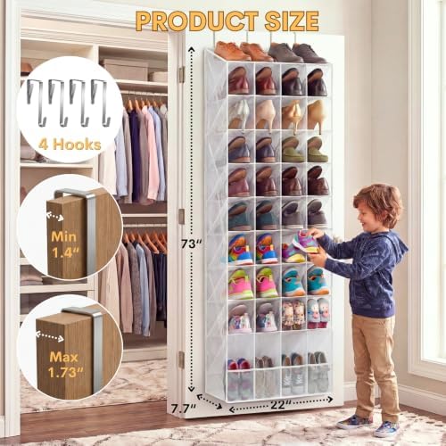 Ofiray-home Over the Door Shoe Organizer, 30-40 Pairs - Image 4