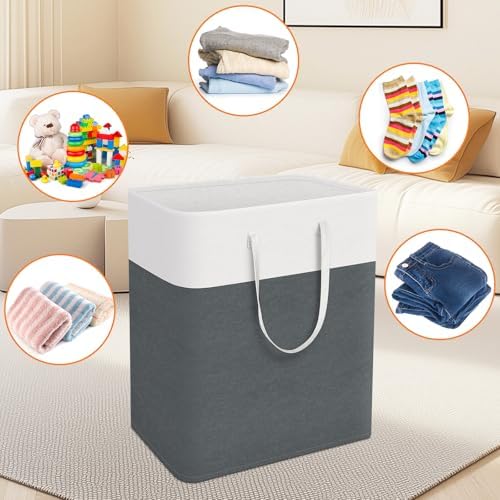 TasticTotes Laundry Basket 3-Pack, Laundry Hamper, 100L-Grey - Image 5