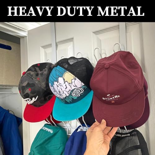 Evelots 5-Tier Over-the-Door Shoe & Hat Rack, Heavy-Duty Metal Organizer - Image 3