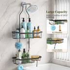 Adjustable Shower Caddy Hanging Rustproof: Tool-free Height Adjustment - Image 7