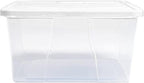 HOMZ Snaplock, Small Clear Plastic Storage Organizer Bins w/Lids, 4 Pack | Stackable Container Set for Home, Office Shelves, Kitchen, Garage, and Bathroom Organization - Image 9