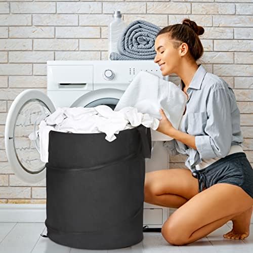 BATTOO 106L Collapsible Laundry Baskets - Foldable Pop Up Hampers for Laundry - Upgrade Oxford Laundry Hamper with Reinforced Handles for Bedroom, Bathroom, Kids Room, Dorm, Travel, Storage Organizer - Image 2