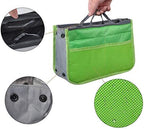 Vercord Purse Organizer Insert for Handbags Bag Organizers Inside Tote Pocketbook Women Nurse Nylon 13 Pockets Green Medium - Image 5