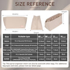 Doxo Purse Organizer Insert for Handbags & Base Shaper 2pc Set, Felt Neverfull MM Organizer Insert, Tote Bag Organizer with Zipper and Bottle Holder, Fit Speedy 30 Neverfull MM and More,Burgundy-L - Image 2