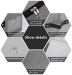 AMJ Large Sturdy Underbed Storage Box with Zip Lid, Rigid Sturdy Plastic Board inside, Handles on all sides, Dark Gray - Image 3