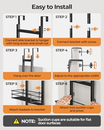 Over the Door Pantry Organizer 5-Tier,Spice Rack Organizer for Cabinet - Image 5