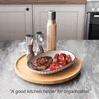 VERTORGAN Lazy Susan Bamboo Organizer for Kitchen,Cabinet,Large(Natural) - Image 4