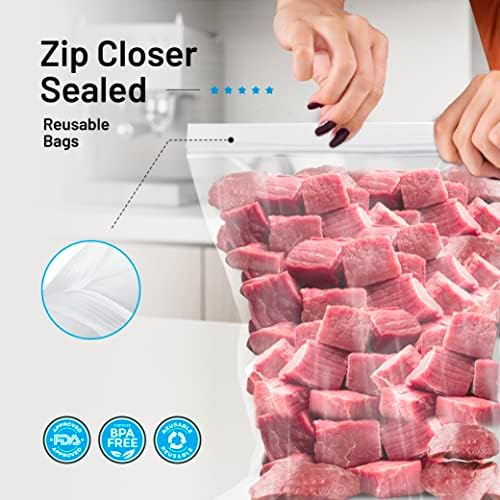 Clearware 50 Large Storage Bags With Zipper Top - 5 Gallon Bags 18" x 24", Extra Plastic for Clothes, Travel, Moving, Reusable freezer bags, BPA-Free, 2-mil Thick - Image 3